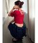 バックリボンデニムパンツ