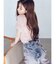 バックリボンデニムパンツ