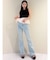 ラインストーンデニムパンツ