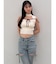 バイカラーノースリニットトップス【セットアップ着用可能】