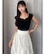 ハートネックチョーカーニットトップス