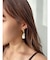 シェルフラワーメタルピアス