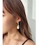 シェルフラワーメタルピアス