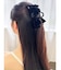 ベロアリボンヘアクリップ