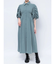 ギャザースリーブシャツワンピース