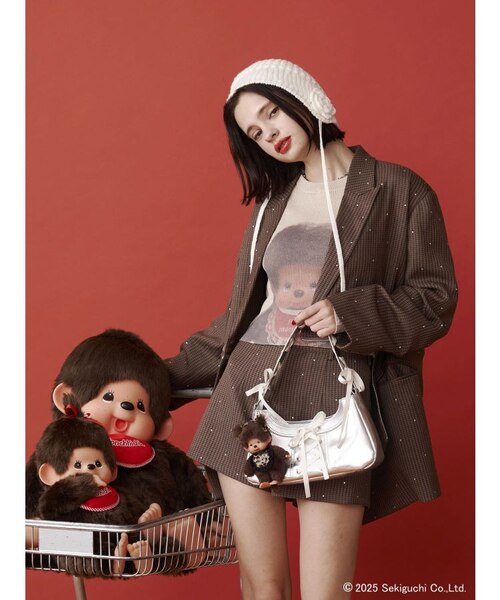 monchhichi × jouetie フォトプリントニット グレー monchhichi×jouetie】フォトプリントニット｜ジュエティの通販｜&mall