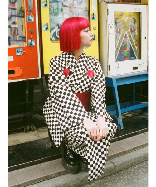 jouetie ジャパンローズ浴衣 浴衣&帯セット jouetie（ジュエティ）の「ジャパンローズ柄浴衣セット（浴衣