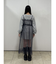 チュールレイヤードロングワンピース
