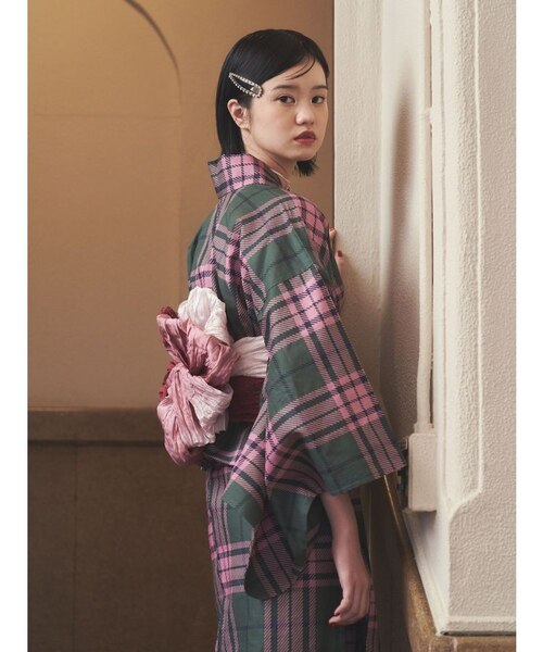 【jouetieオリジナル】タータンチェックセパレート浴衣セット jouetieオリジナル】タータンチェックセパレート浴衣セット