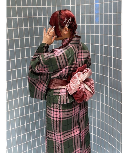jouetie 浴衣 タータンチェックセパレート浴衣セット jouetieオリジナル】タータンチェックセパレート浴衣セット