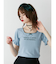レースネックロゴパフTシャツ