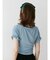 レースネックロゴパフTシャツ