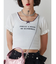 レースネックロゴパフTシャツ