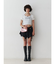 レースネックロゴパフTシャツ