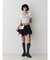 レースネックロゴパフTシャツ