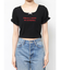レースネックロゴパフTシャツ