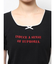 レースネックロゴパフTシャツ