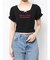 レースネックロゴパフTシャツ