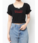 レースネックロゴパフTシャツ
