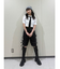 クロップドフリルブラウス