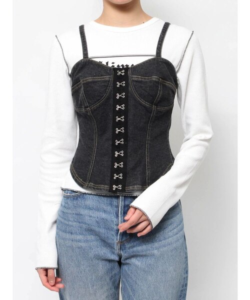 D&G デニム ビスチェ コルセット 2色展開】Meridian コルセットデザイン デニム ビスチェ – 古着