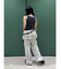 レースラインストーンロゴタンクトップ