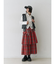 ベルトチェックティアードスカート