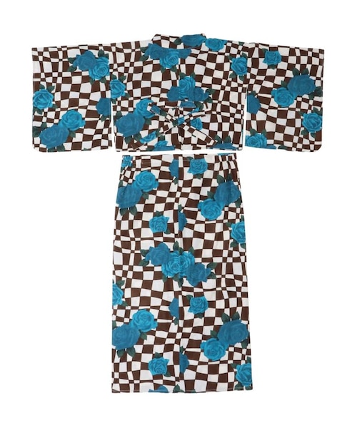 jouetieオリジナル】ローズチェッカーセパレート浴衣｜ジュエティの