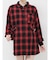 ウエストベルトチェックシャツ