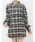 ウエストベルトチェックシャツ