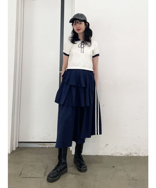 アシメラインフリルスカート｜ジュエティの通販｜&mall（アンドモール