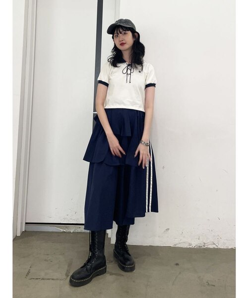 アシメラインフリルスカート｜ジュエティの通販｜&mall（アンドモール