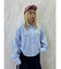 フロントプリーツサイドギャザーシャツ