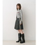 フェイクレザーラインプリーツスカート【セットアップ対応】