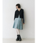 フェイクレザーラインプリーツスカート【セットアップ対応】