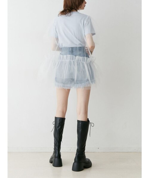 jouetie‪☆ボリュームチュールレイヤードワンピース ボリュームチュールレイヤードワンピース｜ジュエティの通販