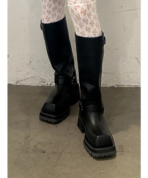 スクエアトゥエンジニアブーツ｜ジュエティの通販｜&mall（アンド