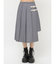 サイドベルトプリーツミドルスカート