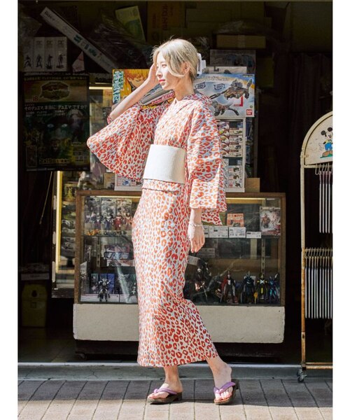 レオパードロゴ浴衣【WEB限定】｜ジュエティの通販｜&mall