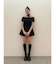 コサージュオフショルトップス