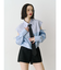 カットアウトバイカラークロップドシャツ