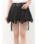コットンレースアシメフレアミニスカート
