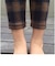 キッズ 縫製チェック柄レギンスパンツ100～110cm