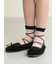キッズ レースアップ柄シアーショートソックス16～18cm