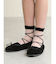 キッズ レースアップ柄シアーショートソックス16～18cm