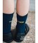 キッズ表糸コットン100％毛玉が出来にくい：リブハイクルーソックス16～18cm【カスタム刺繍対応】