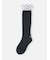 【キッズ】 履口チュールドット柄ハイソックス / 19-21cm
