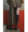 毛混バックシームハイソックス