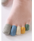 指先レインボー五本指ショートソックス