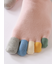 指先レインボー五本指ショートソックス